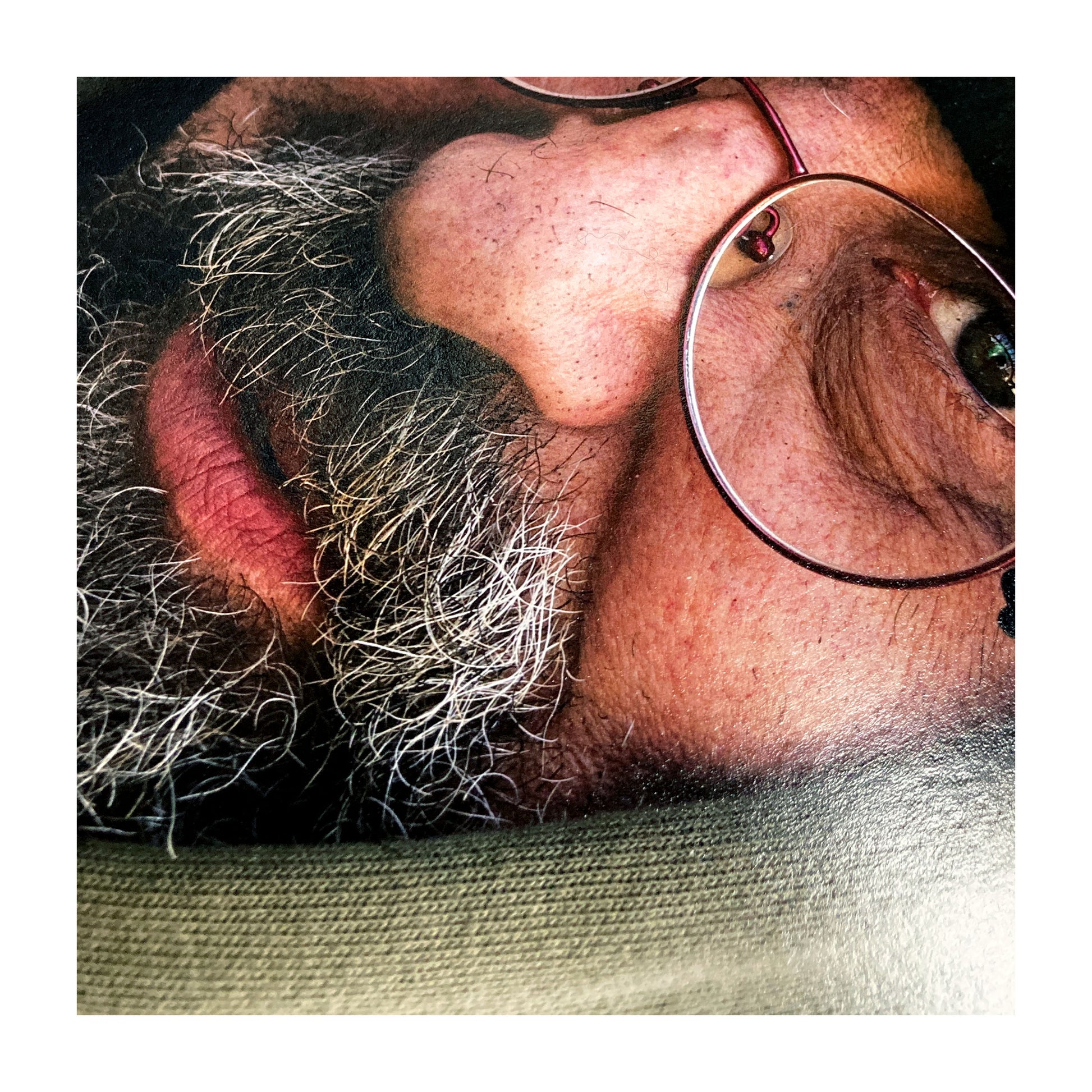 Close up of a photogrpahic portrait of old man printed by Hatter Editions on Hahnemühle Photo Rag Pearl